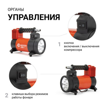 Компрессор AUTOPROFI АГРЕССОР AGR-35L 180W 35л/мин с фонарем и сумкой