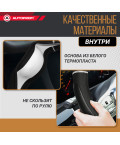 Оплетка руля AUTOPROFI (М) GL-1020 BK/BK кожа гел. наполн. черн.