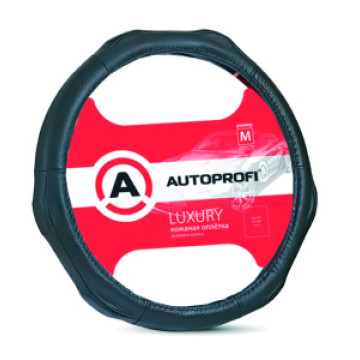 Оплетка руля AUTOPROFI (М) АР-1020 кожа черный