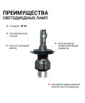 Лампа H-4 12V светодиод 15W 6000K 4000Lm (2 шт.) AUTOPROFI