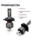 Лампа H-4 12V светодиод 15W 6000K 4000Lm (2 шт.) AUTOPROFI