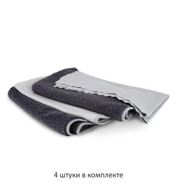 Салфетка микрофибра 30*40 (ClimArt) для мойки автомобиля "Car Clean" 4шт CLA00744