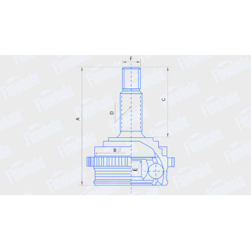 Шрус наруж ВАЗ-1118 Kalina, 2170 Priora (Finwhale) под АБС FJ219