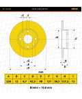 Диск тормозной передний 2108 R-13 HOFER