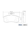 Колодка торм перед ВАЗ-2108 (Hola) BD814