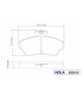 Колодка торм перед ГАЗ-3310,3302 ГАЗель (Hola) BD810