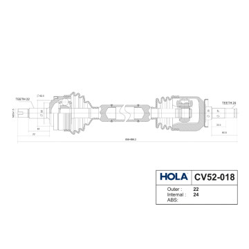 Привод ВАЗ-2110 прав (Hola) в сб