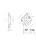 Диск торм передний ВАЗ-2112 вентил R14 шт (Hola)