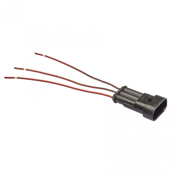 Разъем 282105-1 3-х контактный штыревой с проводами (Лада-Имидж LECAR)