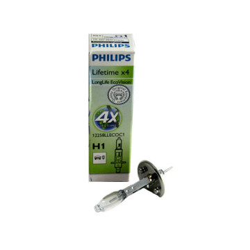 Автолампа H1 12V 55W (P14,5s) PHILIPS LongLife EcoVision