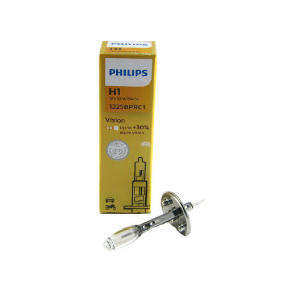 Автолампа H1 12V 55W (P14,5s) PHILIPS Premium+30%