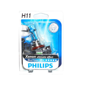 Автолампа H11 12V 55W (PGJ19-2) PHILIPS Blue 4000kel (блист. 1шт)