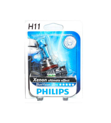 Автолампа H11 12V 55W (PGJ19-2) PHILIPS Blue 4000kel (блист. 1шт)