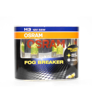 Автолампа H3 12V 55W (PK22s) OSRAM Fog Breaker 2600kel (к-т 2шт.)