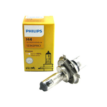 Автолампа H4 12V 60/55W (P43t) PHILIPS Premium+30%