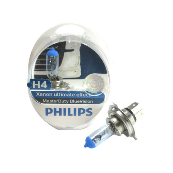 Автолампа H4 24V 75/70W (P43t) PHILIPS Blue Vision (к-кт 2шт.)