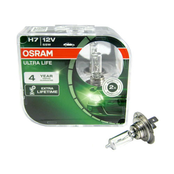 Автолампа H7 12V 55W (PX26d) OSRAM Ultra Life (к-т 2шт.)