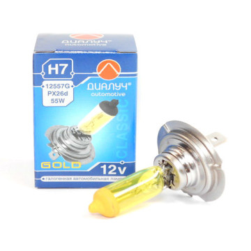 Автолампа H7 12V 55W (PX26d) ДИАЛУЧ GOLD