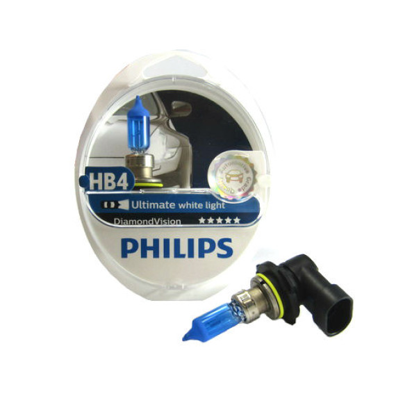 Автолампа HB4 12V 51W (P22d) PHILIPS Diamond 5000kel (к-кт 2шт.)