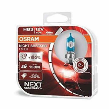Автолампа HB3 12V 60W (P20d) OSRAM Night Breaker+150% (к-кт 2шт.)
