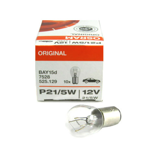 Автолампа P21/5W 12V (BAY15d) двухконт. OSRAM