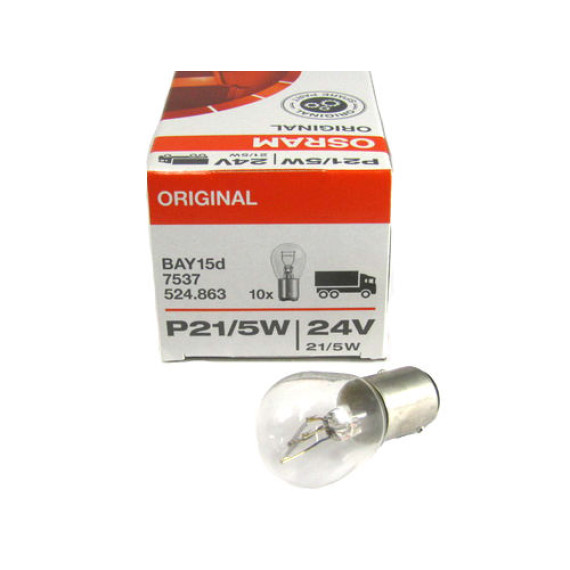 Автолампа P21/5W 24V (BAY15d) двухконт. OSRAM