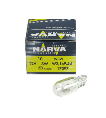 Автолампа W3W 12V (W2.1*9.5d) NARVA