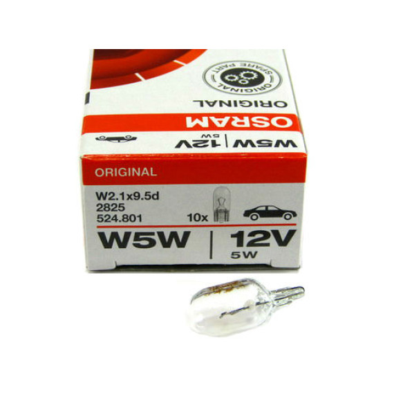 Автолампа W5W 12V (W2.1*9.5d) OSRAM