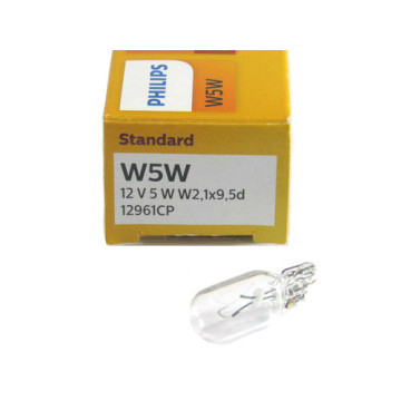 Автолампа W5W 12V (W2.1*9.5d) PHILIPS