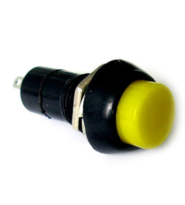 Кнопка без фиксации пластмассовая (желтая)