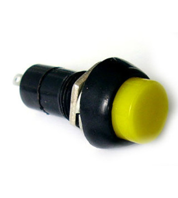 Кнопка с фиксацией пластмассовая (желтая)