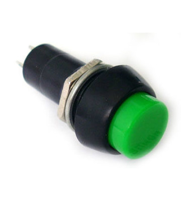 Кнопка с фиксацией пластмассовая (зелёная)