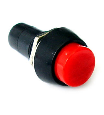 Кнопка с фиксацией пластмассовая (красная)