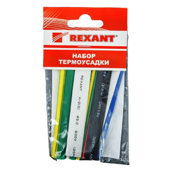 Термоусадочная трубка (1,1.5,2,3,3.5,4,5,6,7,8,9,10,12-1шт L=10см.) REXANT