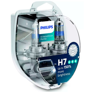 Автолампа H7 12V 55W (PX26d) PHILIPS X-Treme Vision P+150% (к-кт 2шт.)