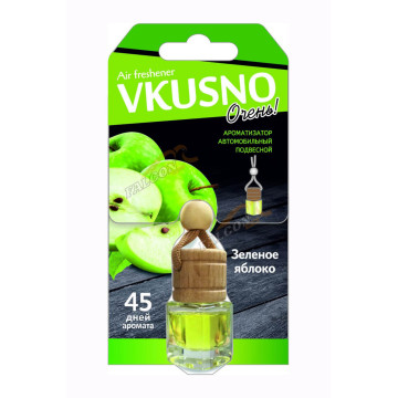 Ароматизатор подвес жидкий (FRESHCO) "Vkusno" Яблоко AR1VB001 дерево+стекло