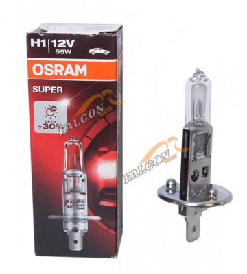 Лампа галог H1 12V55W+30% (Osram) 64150SUP P14.5s