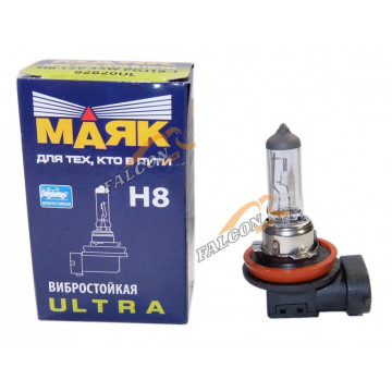 Лампа галог H8 12V35W (Маяк) ULTRA 82820UL