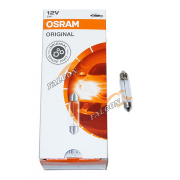 Лампа 12V5W (Osram ) SV8.5/8 2/цокол,з/ход, салон, стоп 41мм