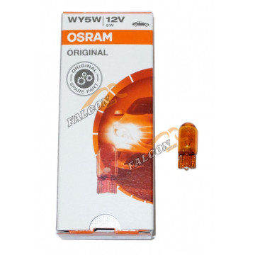 Лампа 12V5W (Osram) W2.1*9.5d ORANGE боковые указатели поворотов