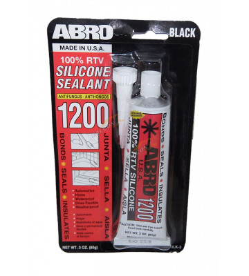 Герметик силиконовый черный 85 гр (ABRO) универсальный,санитарный (США) SS-1200-BLK-3