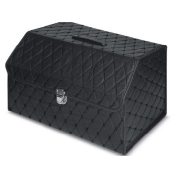 Органайзер (сумка) AUTOPREMIER в багажник (L), экокожа 3D, черный/черная нить