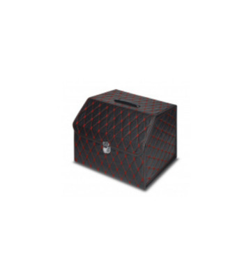 Органайзер (сумка) AUTOPREMIER в багажник (М), экокожа 3D, черный/красная нить