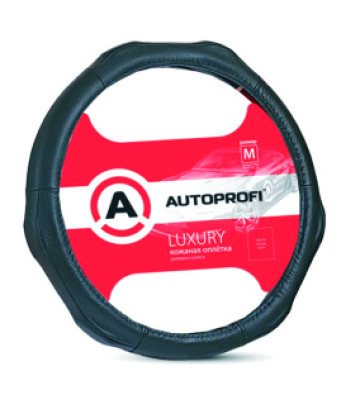 Оплетка руля AUTOPROFI (М) АР-1020 кожа черный