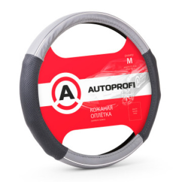 Оплетка руля AUTOPROFI (М) АР-1060 кожа черный