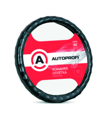 Оплетка руля AUTOPROFI (М) АР-765 кожа черн.