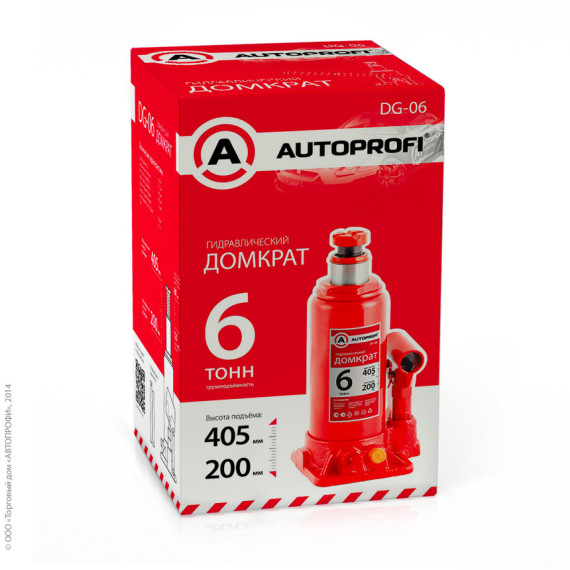 Домкрат 6 т бутылочный AUTOPROFI