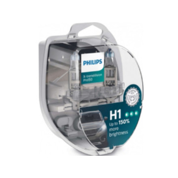 Лампа H-1 12V 55W+150% PHILIPS X-treme Vision plus ком-т 2 шт.