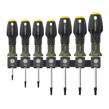 Отвертки набор Torx 7 пр (Т8,Т10,Т15,Т20,Т25,Т27,Т30) (ДТ) с отверстием