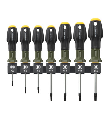 Отвертки набор Torx 7 пр (Т8,Т10,Т15,Т20,Т25,Т27,Т30) (ДТ) с отверстием